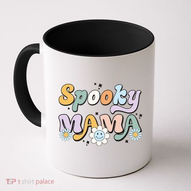 Groovy Spooky Mama Retro Halloween Ghost Witchy Spooky Mom Coffee Mug