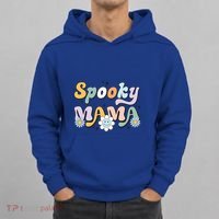 Groovy Spooky Mama Retro Halloween Ghost Witchy Spooky Mom Hoodie thumb 0