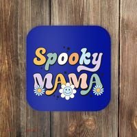 Groovy Spooky Mama Retro Halloween Ghost Witchy Spooky Mom Coaster thumb 0