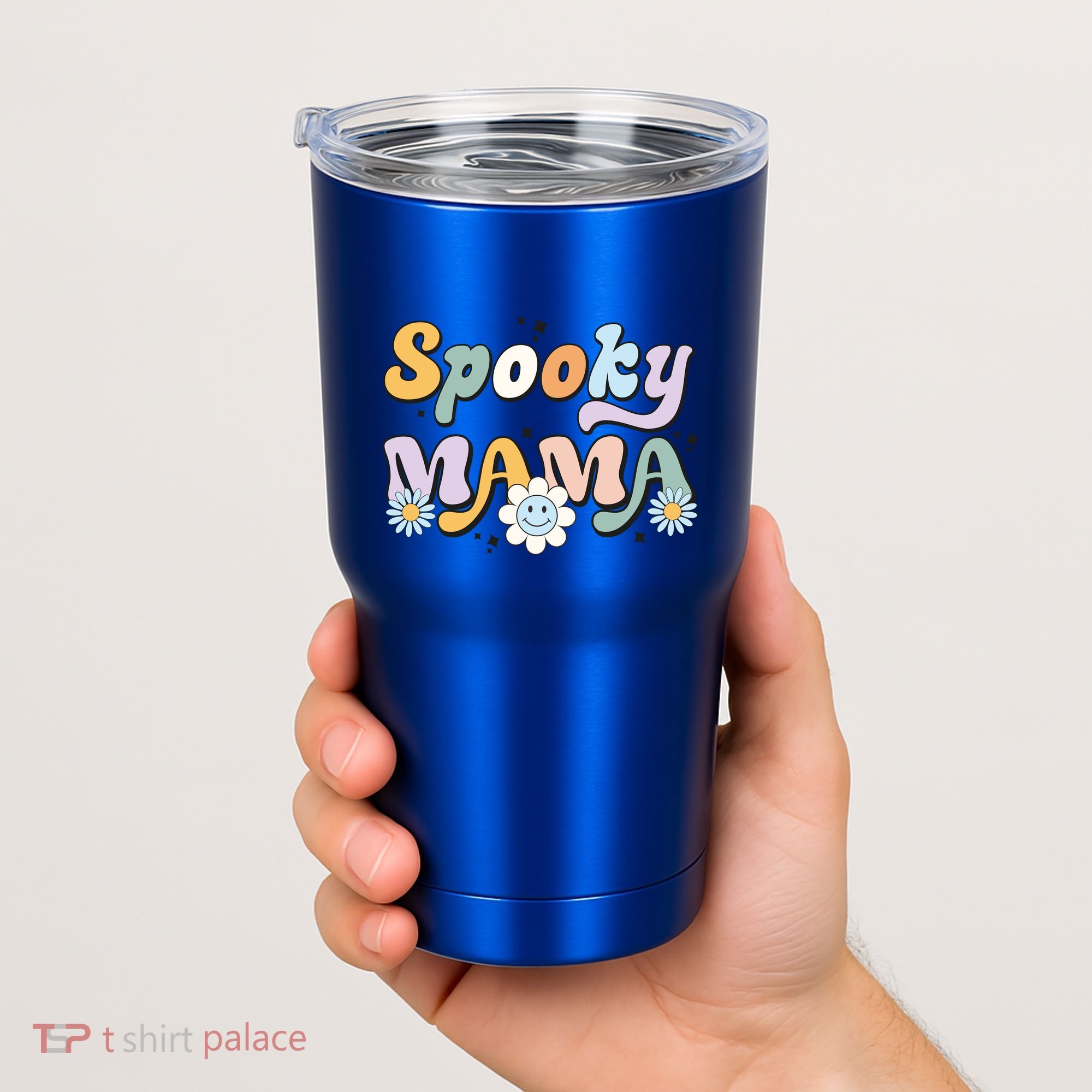 Groovy Spooky Mama Retro Halloween Ghost Witchy Spooky Mom Tumbler