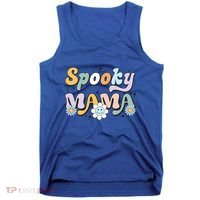 Groovy Spooky Mama Retro Halloween Ghost Witchy Spooky Mom Tank Top thumb 0