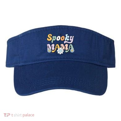Groovy Spooky Mama Retro Halloween Ghost Witchy Spooky Mom Visor