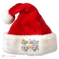 Groovy Spooky Mama Retro Halloween Ghost Witchy Spooky Mom Santa Hat thumb 0