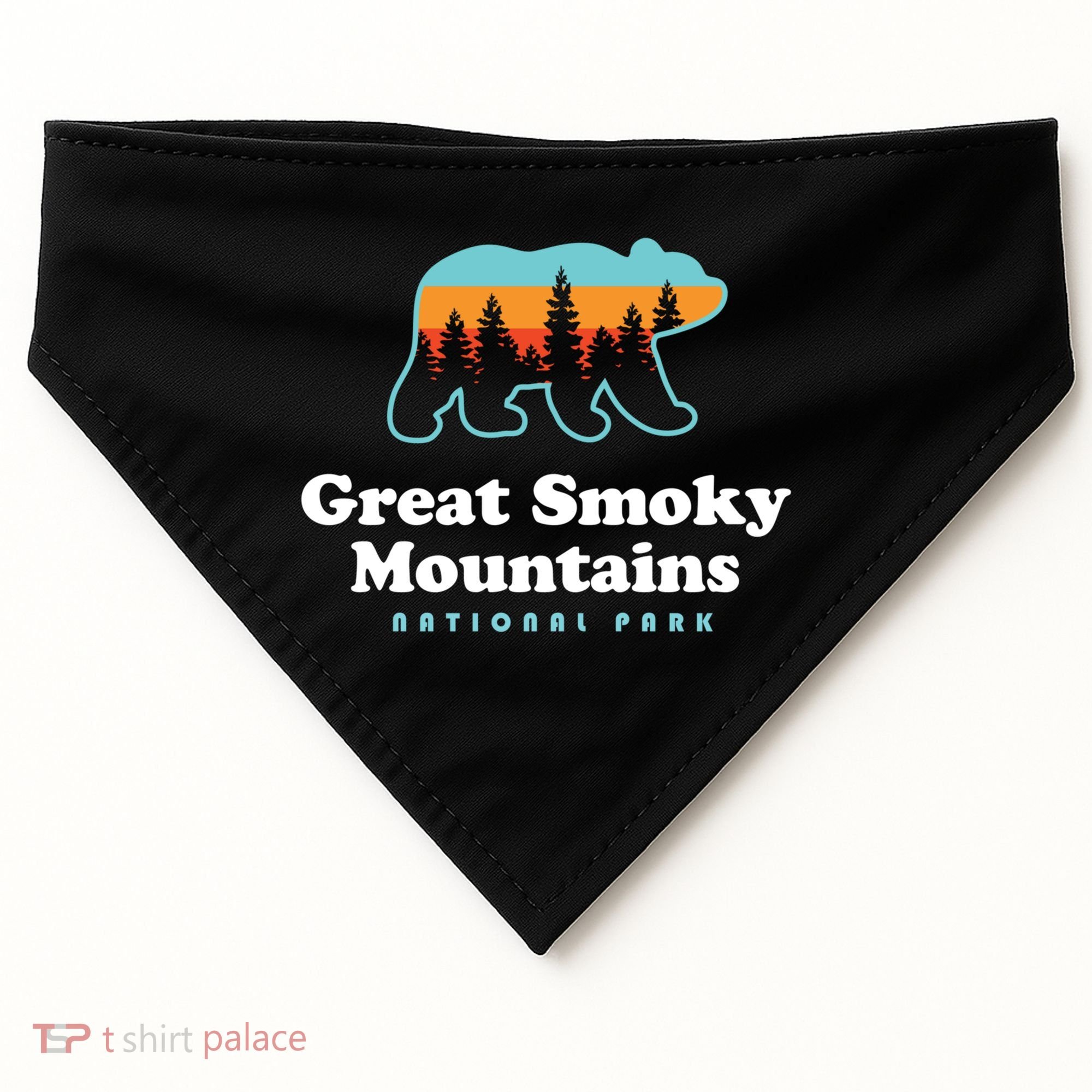 Great Smoky Mountains Great Gift Bear Great Smoky Mountains Gift USA-Made Doggie Bandana