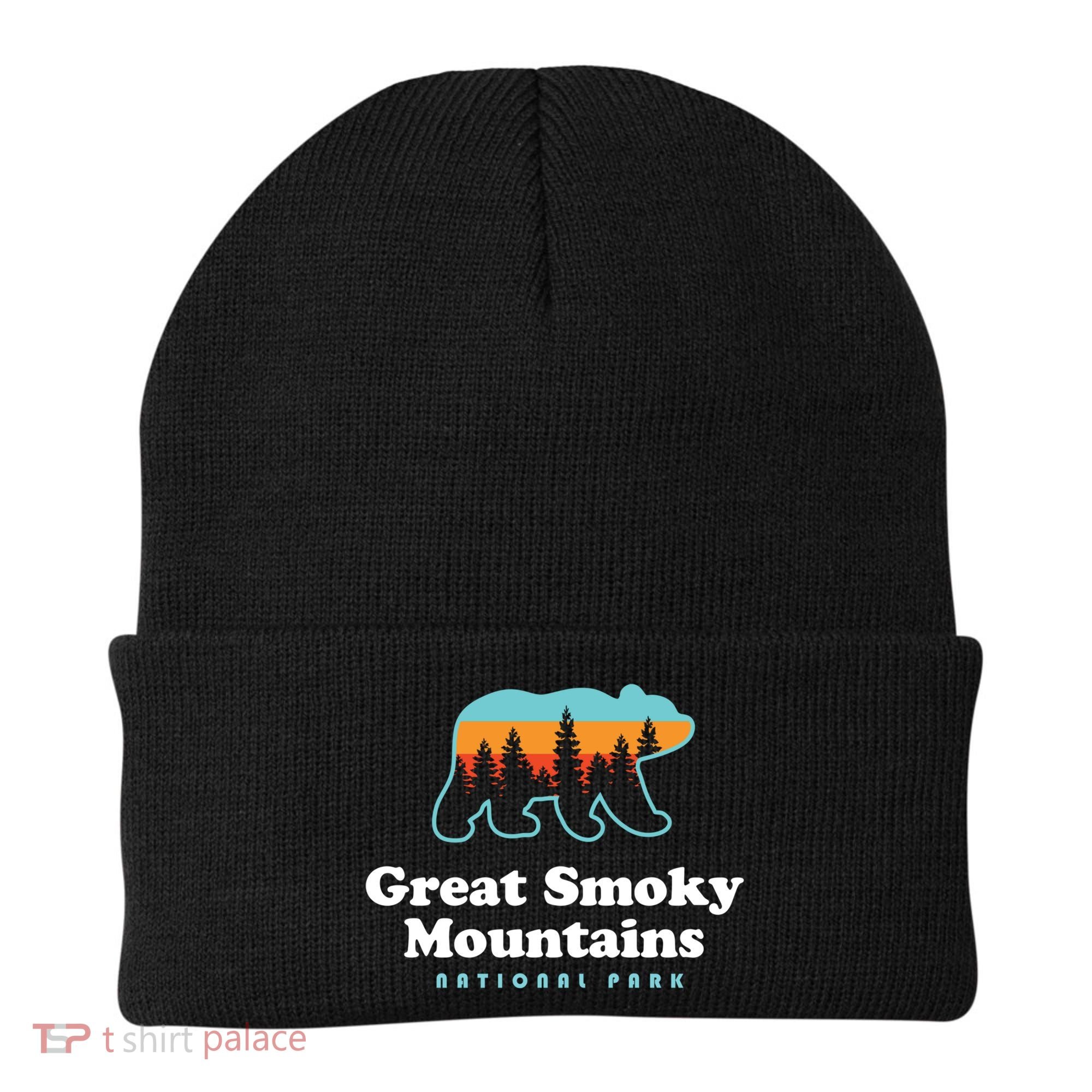 Great Smoky Mountains Great Gift Bear Great Smoky Mountains Gift Beanie