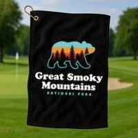 Great Smoky Mountains Great Gift Bear Great Smoky Mountains Gift Golf Towel thumb 1