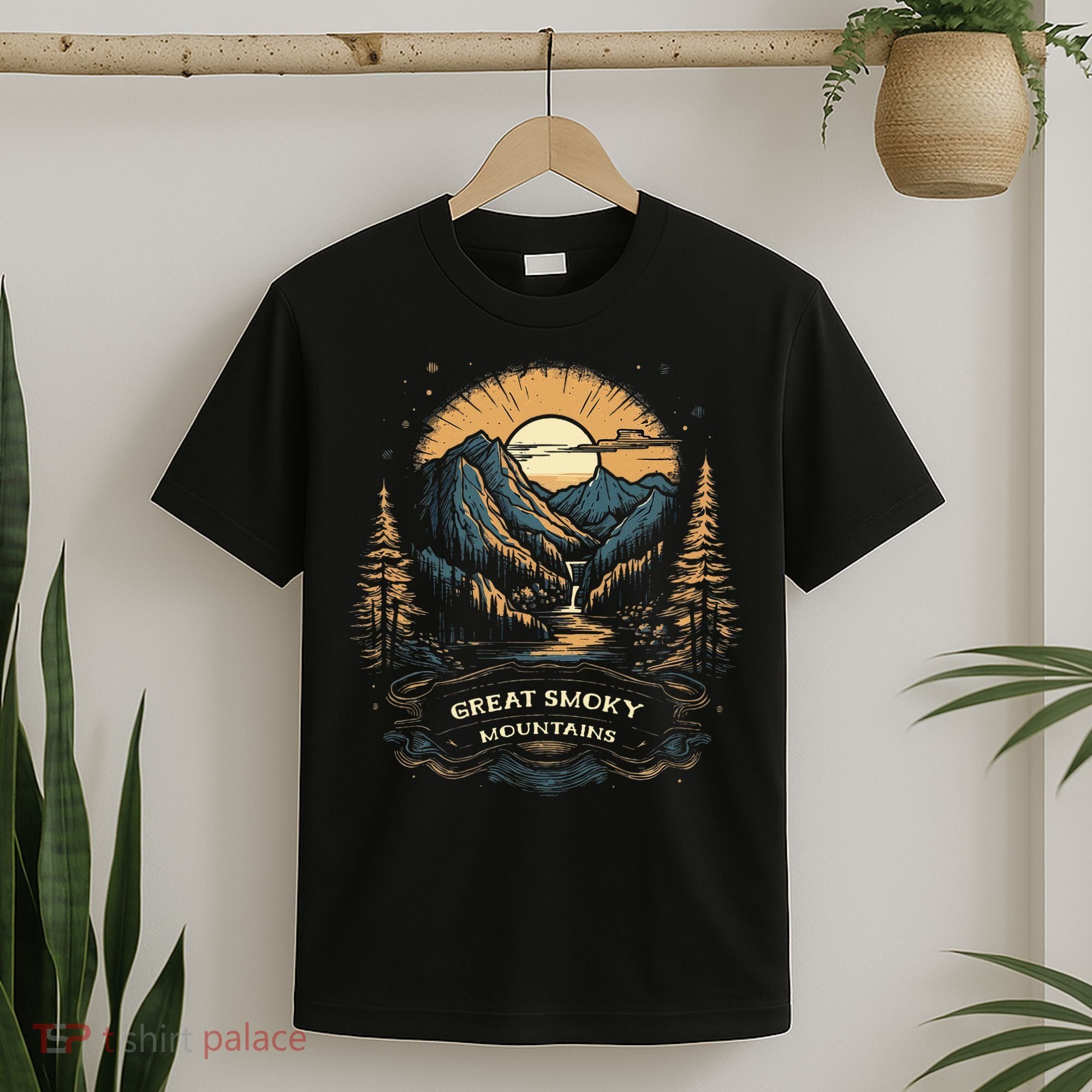 Great Smoky Mountains Retro Usa National Park T-Shirt