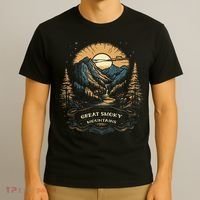 Great Smoky Mountains Retro Usa National Park T-Shirt thumb 3