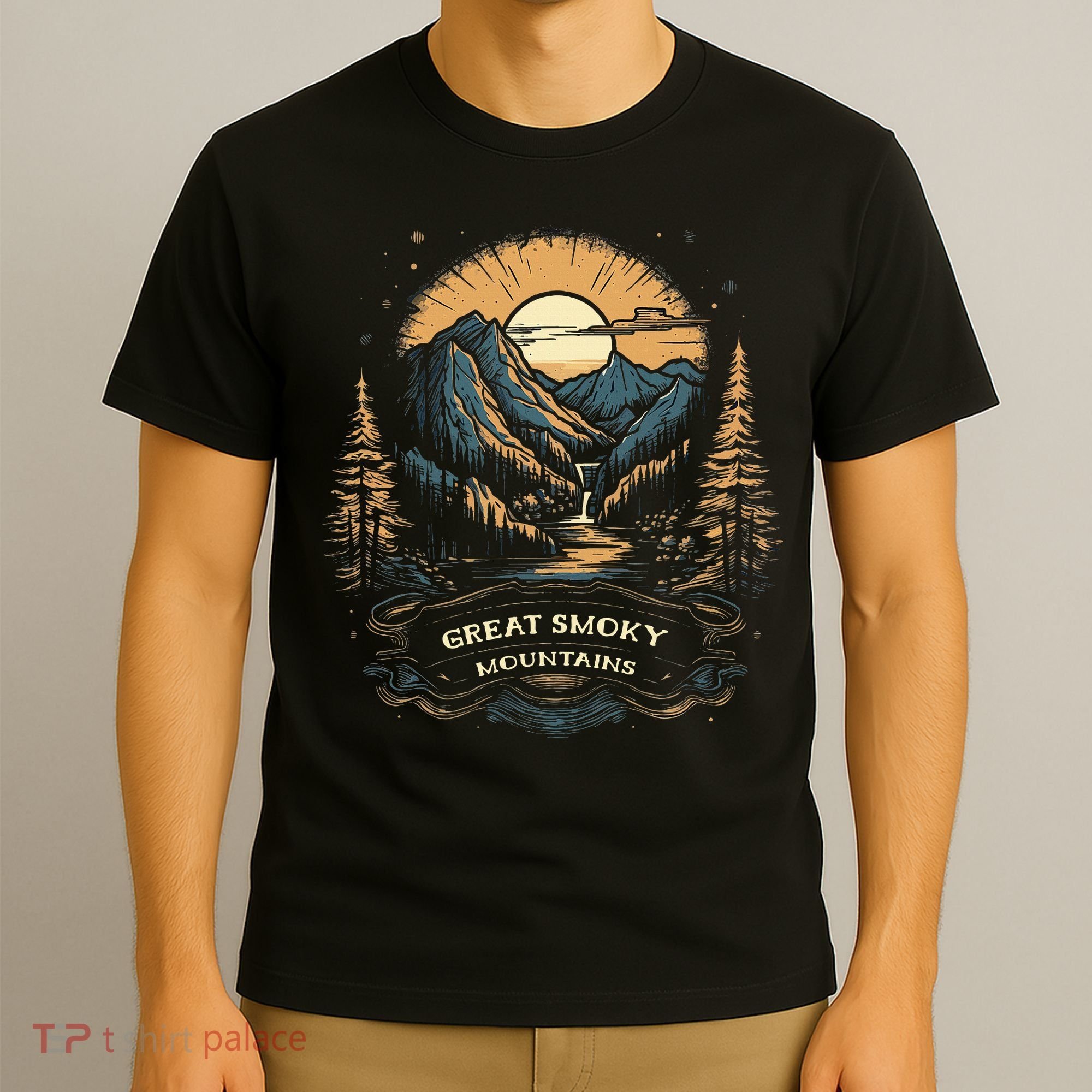 Great Smoky Mountains Retro Usa National Park T-Shirt