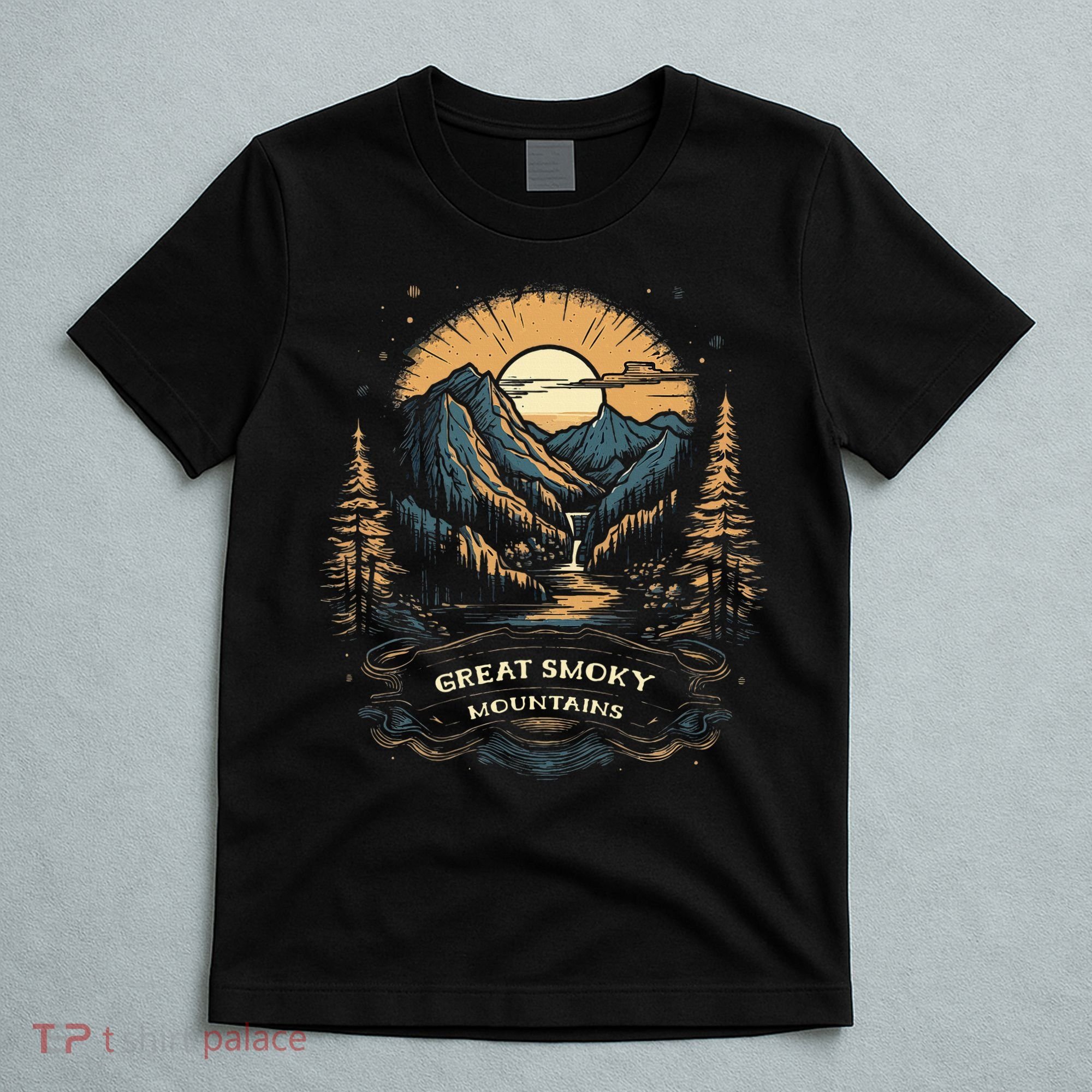 Great Smoky Mountains Retro Usa National Park T-Shirt