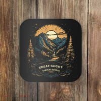 Great Smoky Mountains Retro Usa National Park Coaster thumb 0