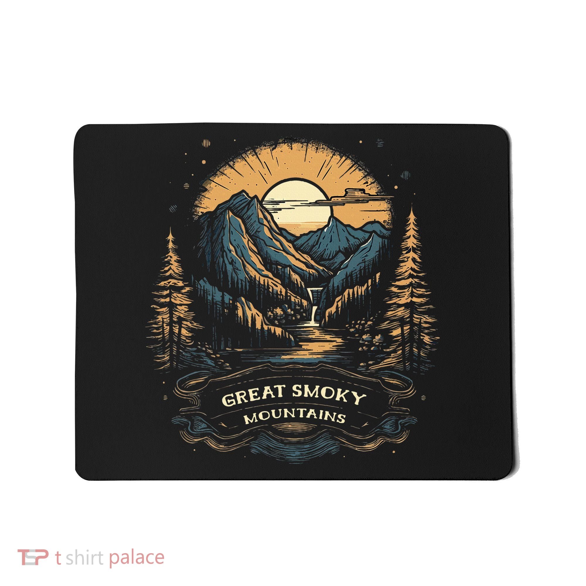 Great Smoky Mountains Retro Usa National Park Mousepad