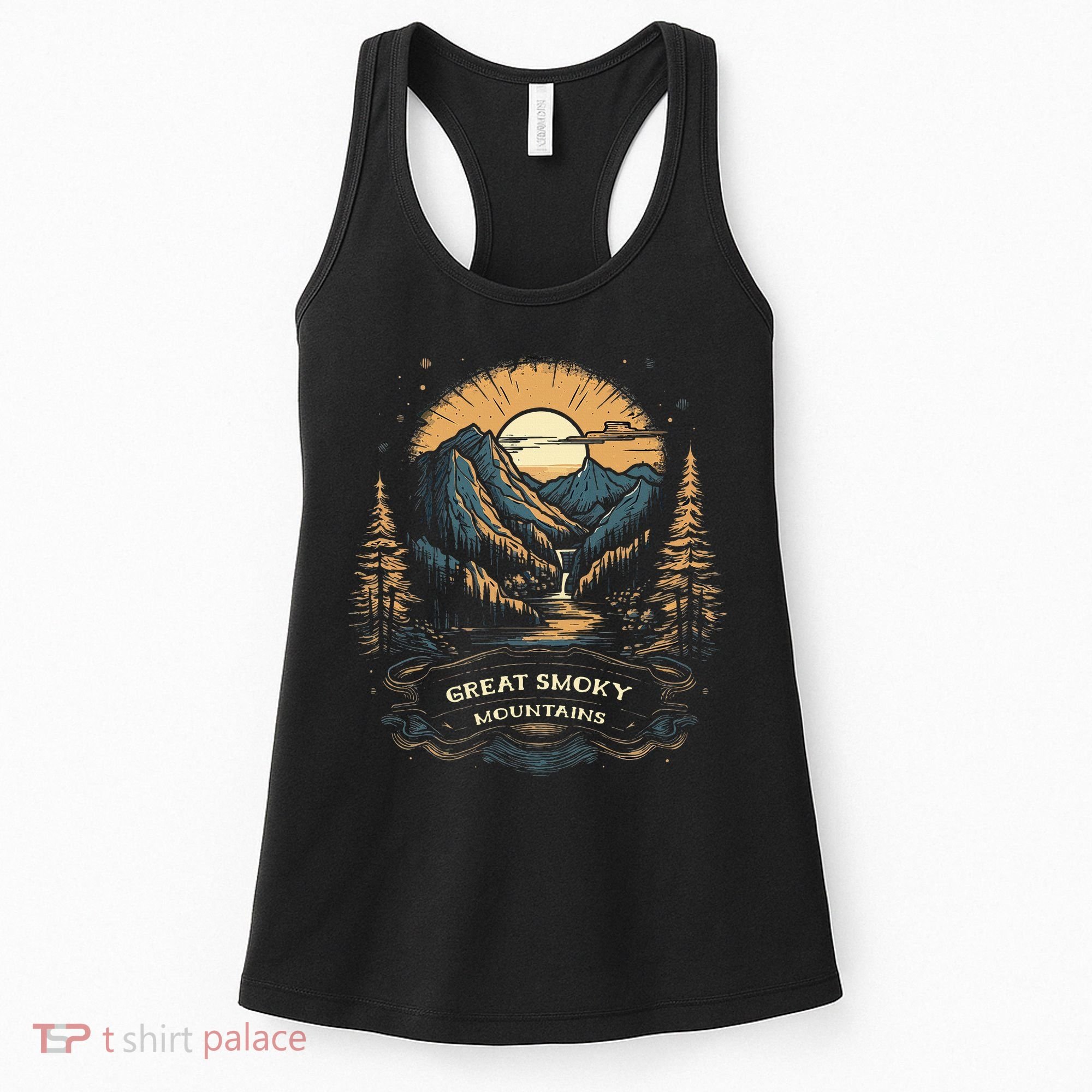 Great Smoky Mountains Retro Usa National Park Women's Tank Top