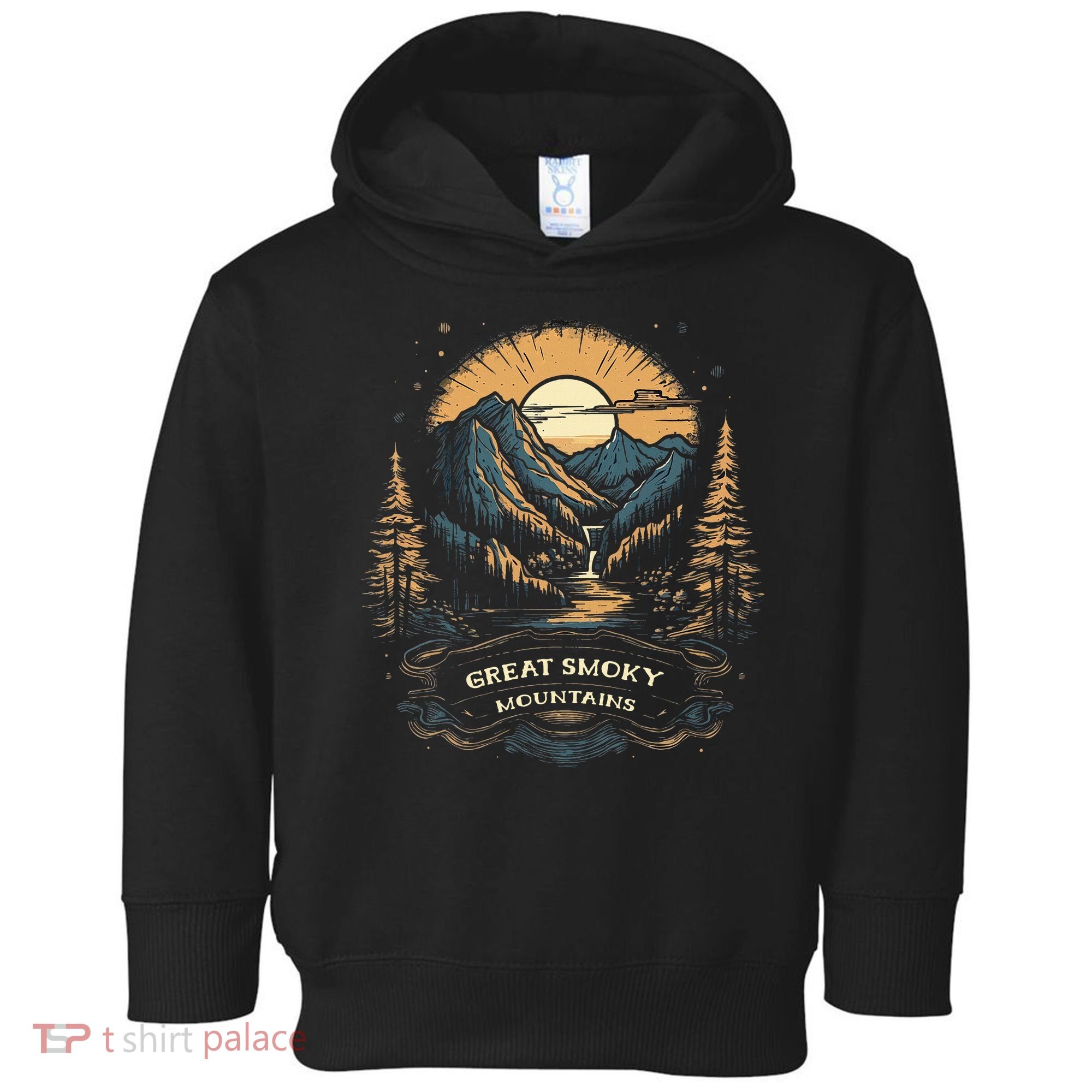 Great Smoky Mountains Retro Usa National Park Toddler Hoodie