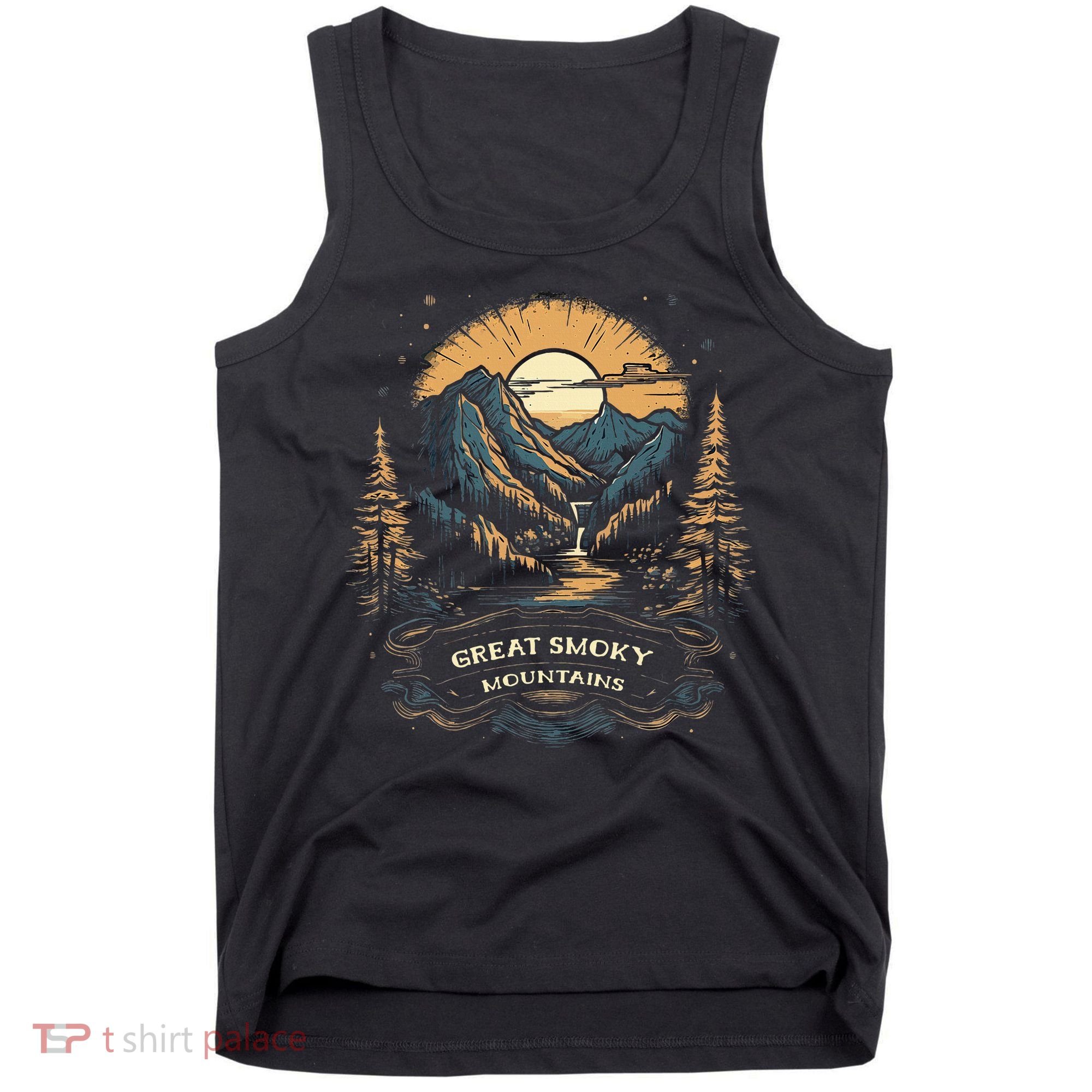 Great Smoky Mountains Retro Usa National Park Tank Top