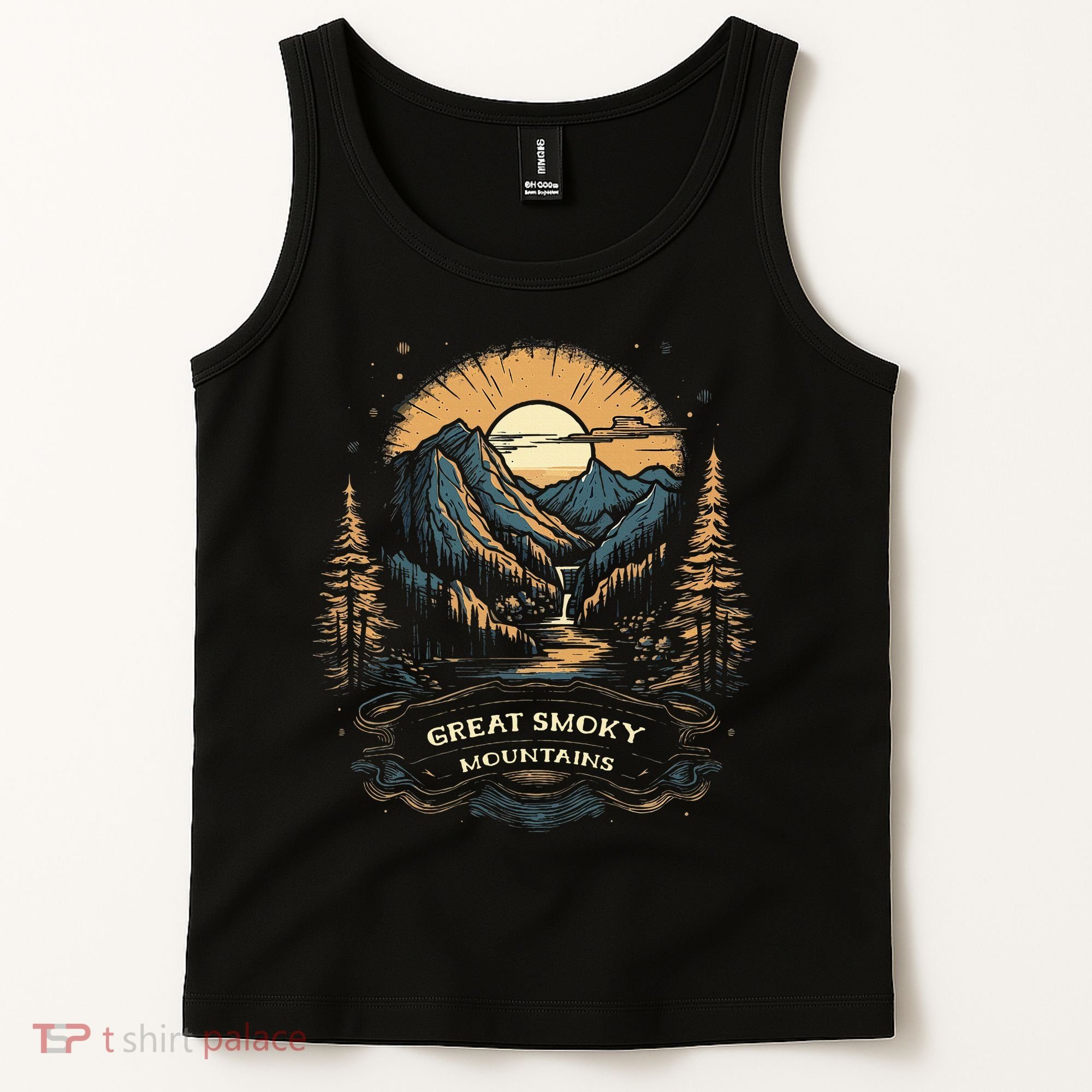 Great Smoky Mountains Retro Usa National Park Tank Top
