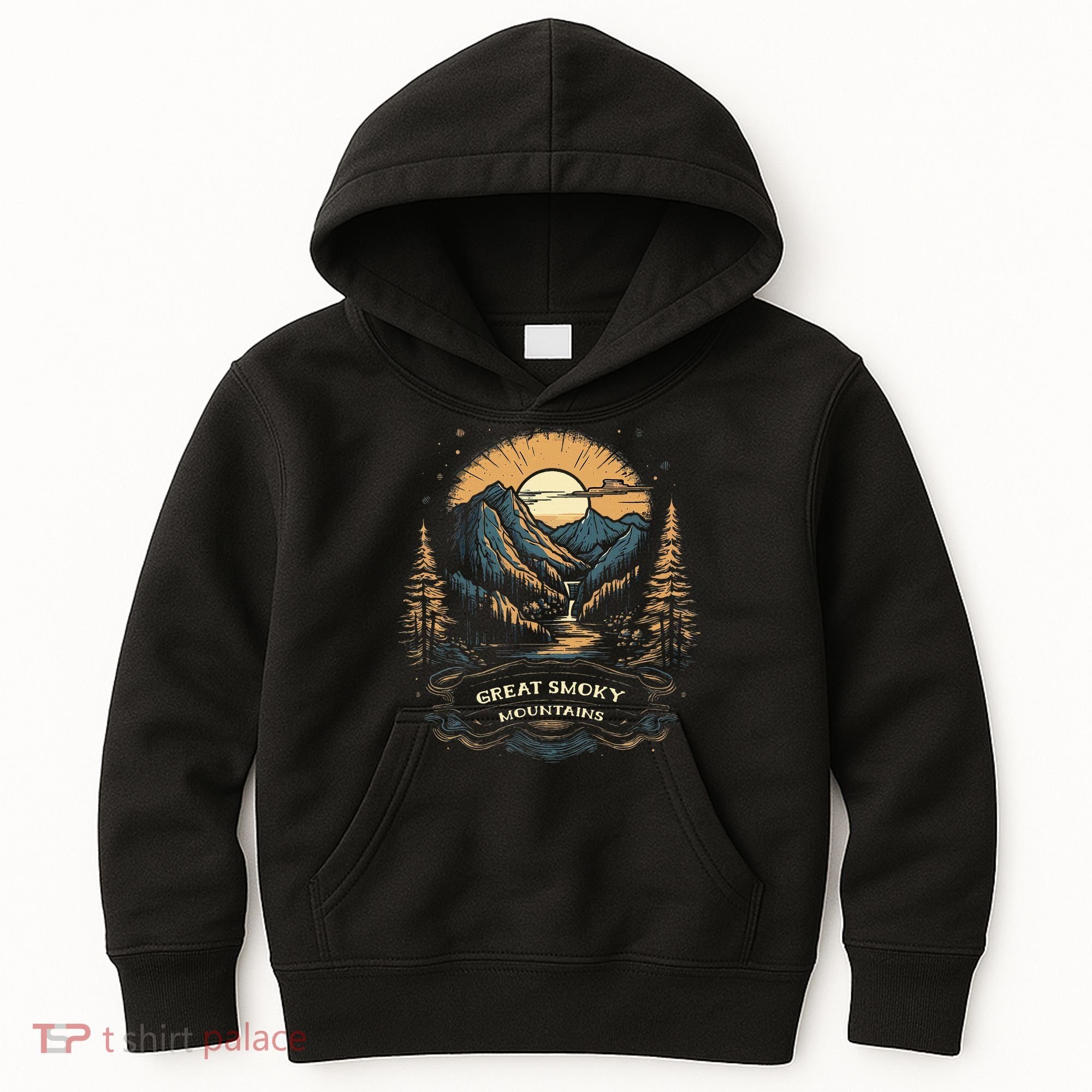 Great Smoky Mountains Retro Usa National Park Kids Hoodie