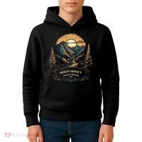 Great Smoky Mountains Retro Usa National Park Kids Hoodie thumb 4