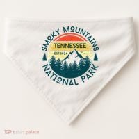 Great Smoky Mountains National Park Tennessee Outdoors USA-Made Doggie Bandana thumb 0