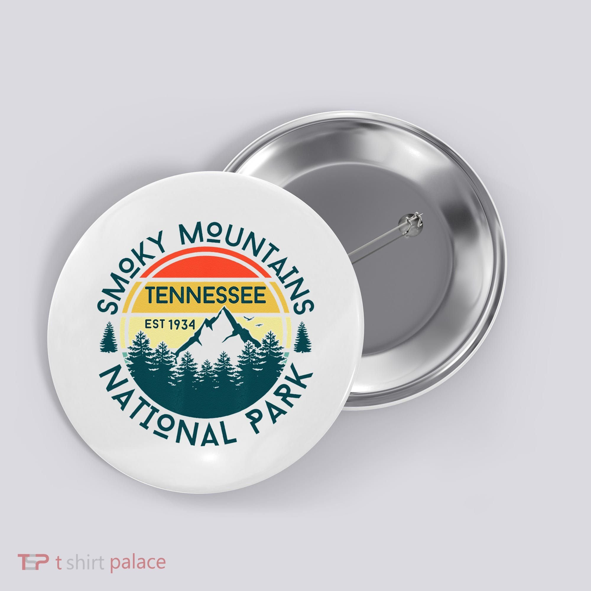 Great Smoky Mountains National Park Tennessee Outdoors Button