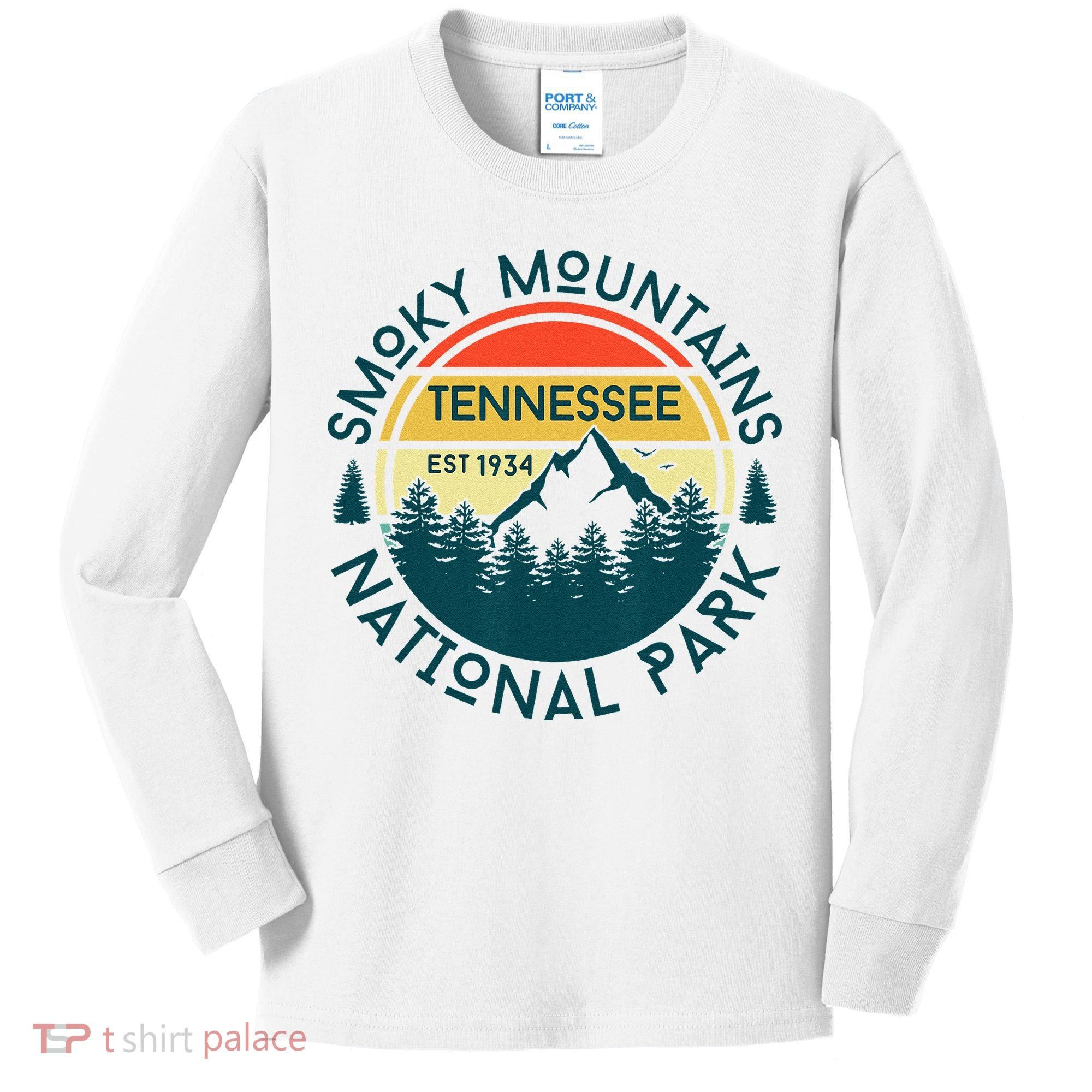 Great Smoky Mountains National Park Tennessee Outdoors Kids Long Sleeve Shirt