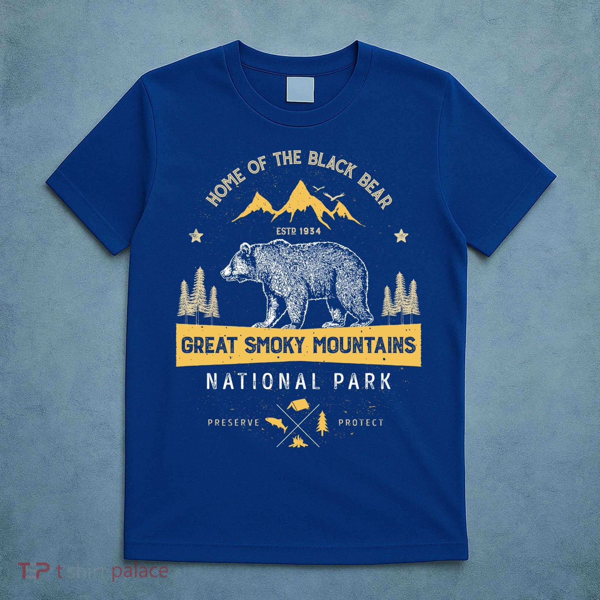 Great Smoky Mountains Cool Gift National Park Bear Vintage T-Shirt