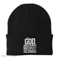 God Stronger Multiple Sclerosis Ms Awareness Orange Ribbon Beanie thumb 0