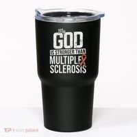 God Stronger Multiple Sclerosis Ms Awareness Orange Ribbon Tumbler thumb 0