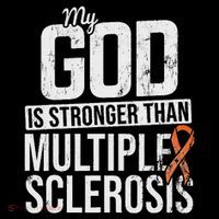 God Stronger Multiple Sclerosis Ms Awareness Orange Ribbon Mousepad thumb 1