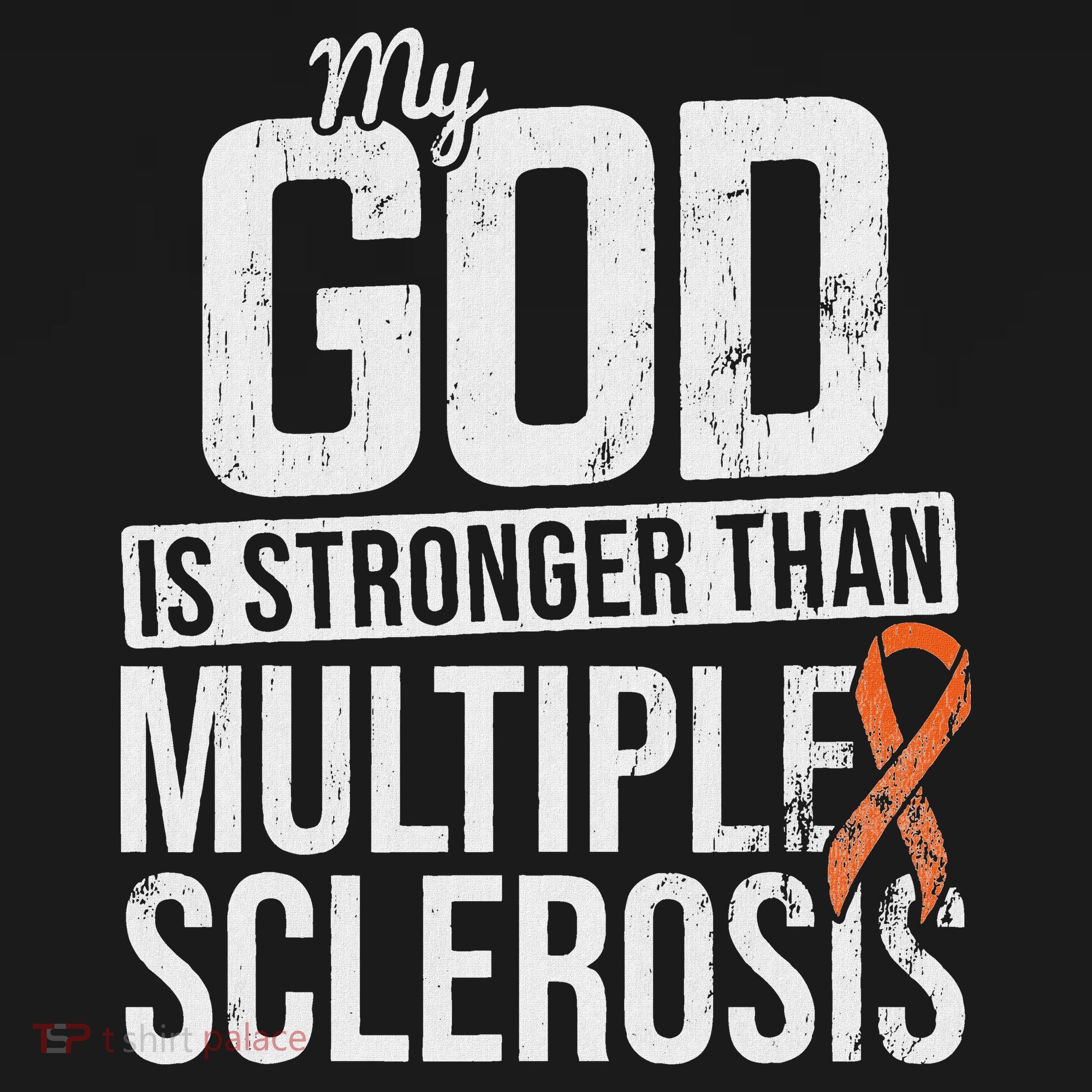 God Stronger Multiple Sclerosis Ms Awareness Orange Ribbon Visor