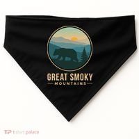 Great Smoky Mountains National Park Retro Bear USA-Made Doggie Bandana thumb 0