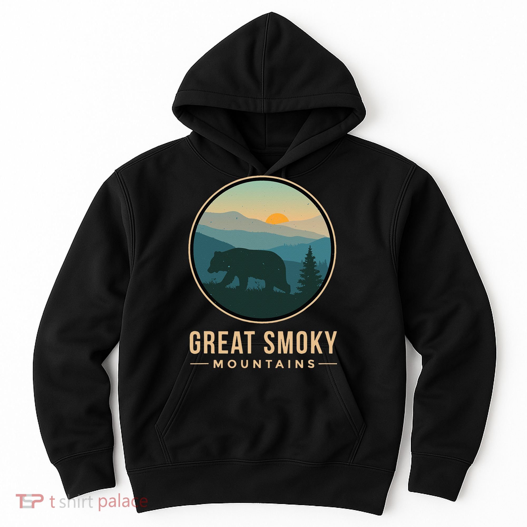 Great Smoky Mountains National Park Retro Bear Hoodie