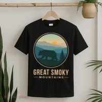Great Smoky Mountains National Park Retro Bear T-Shirt thumb 2