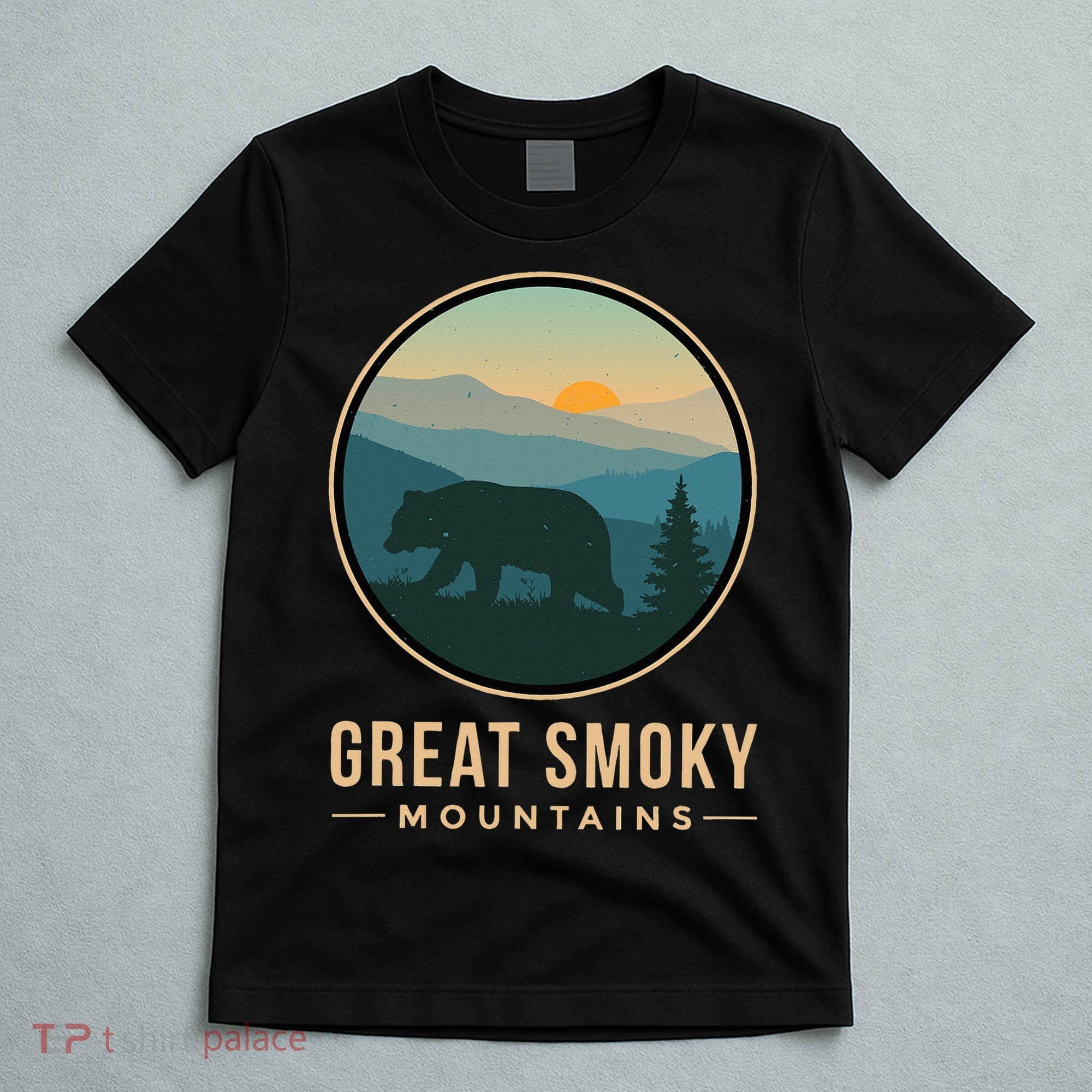 Great Smoky Mountains National Park Retro Bear T-Shirt