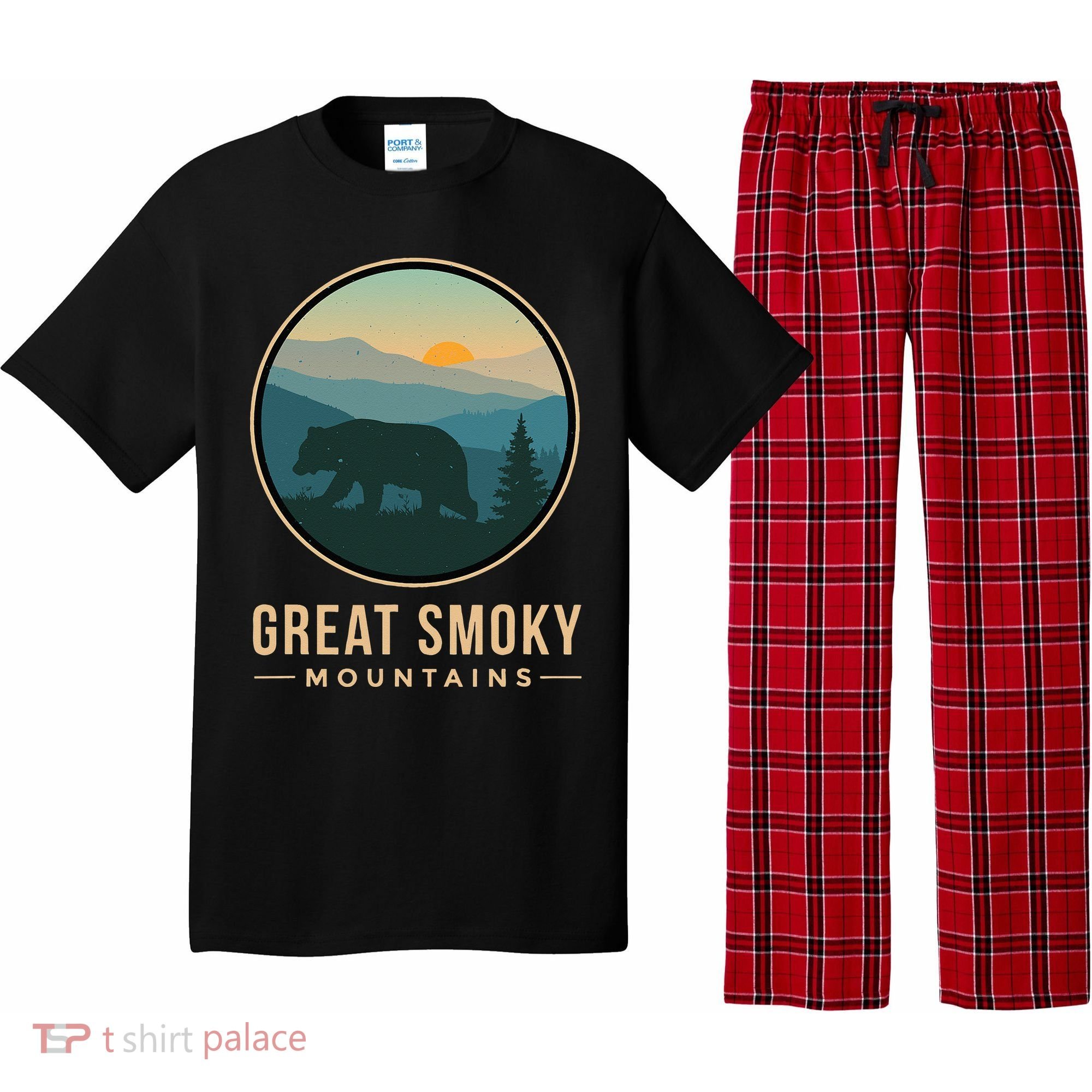 Great Smoky Mountains National Park Retro Bear Pajama Set