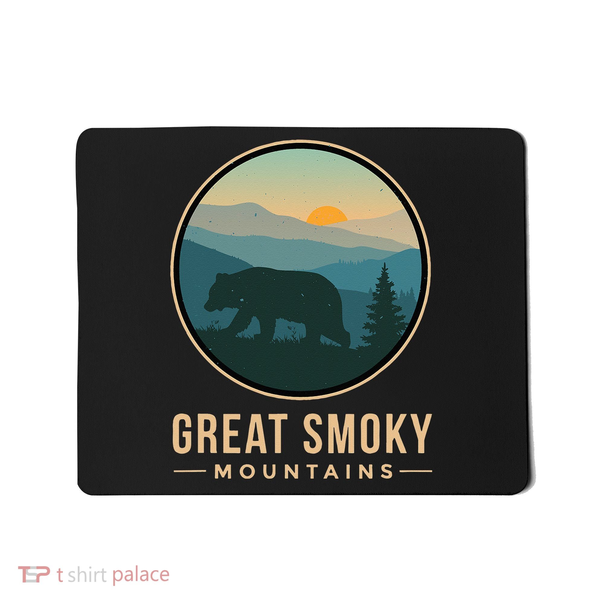 Great Smoky Mountains National Park Retro Bear Mousepad