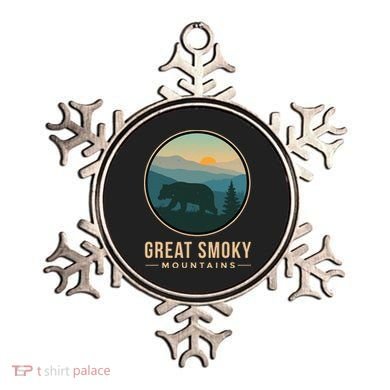 Great Smoky Mountains National Park Retro Bear Ornament