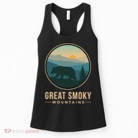 Great Smoky Mountains National Park Retro Bear Women's Tank Top thumb 0