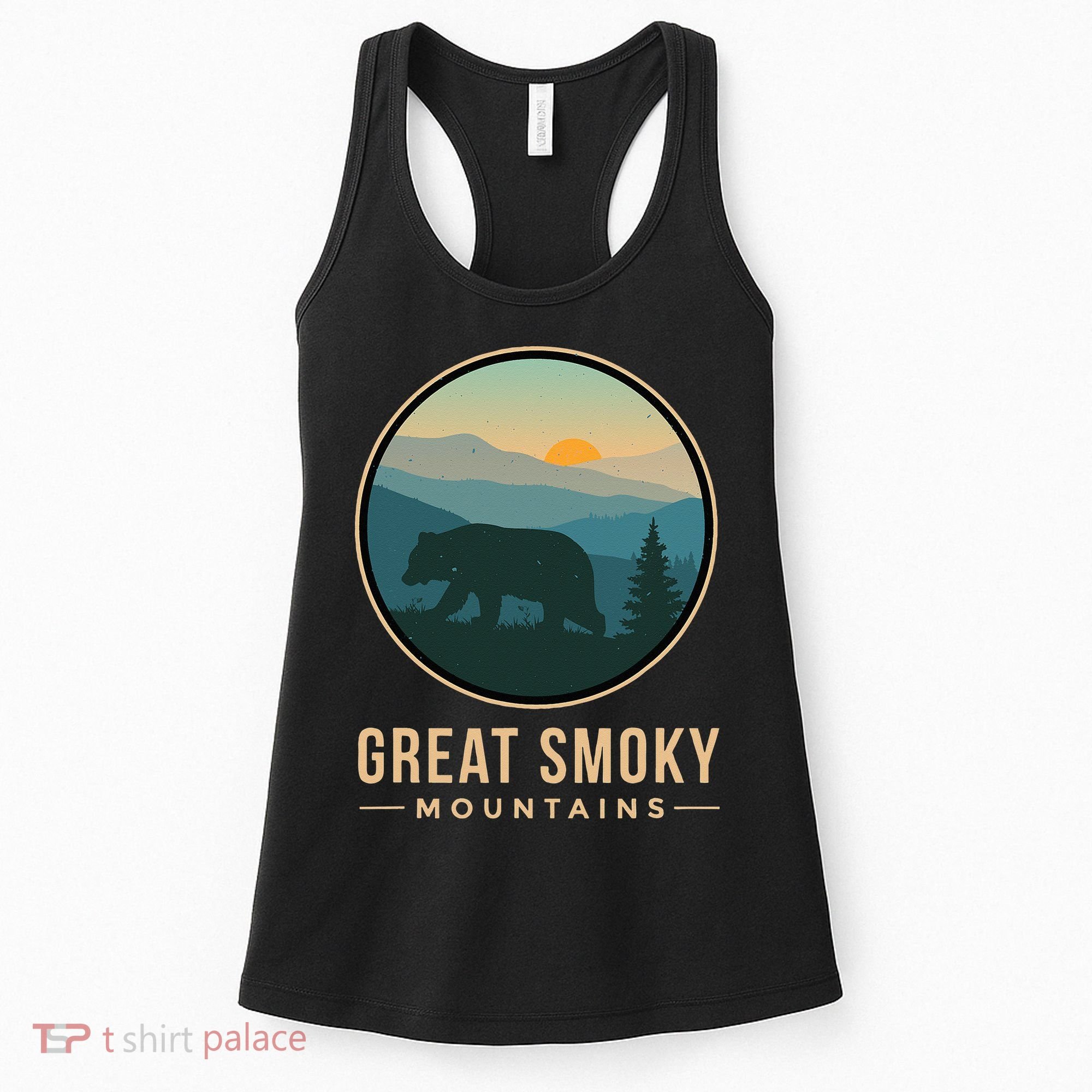 Great Smoky Mountains National Park Retro Bear Women's Tank Top