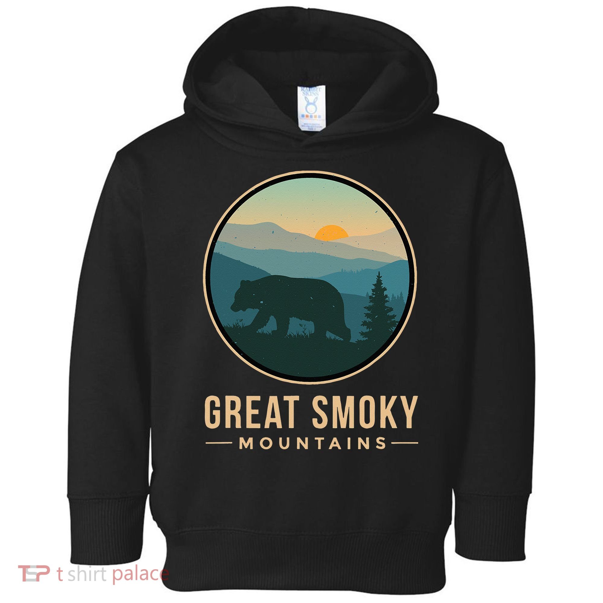 Great Smoky Mountains National Park Retro Bear Toddler Hoodie
