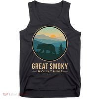 Great Smoky Mountains National Park Retro Bear Tank Top thumb 0