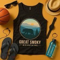 Great Smoky Mountains National Park Retro Bear Tank Top thumb 4