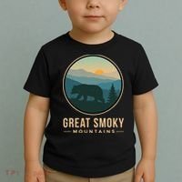 Great Smoky Mountains National Park Retro Bear Toddler T-Shirt thumb 2