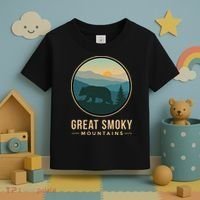 Great Smoky Mountains National Park Retro Bear Toddler T-Shirt thumb 3