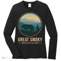 Great Smoky Mountains National Park Retro Bear Women's Long Sleeve Shirt thumb 0