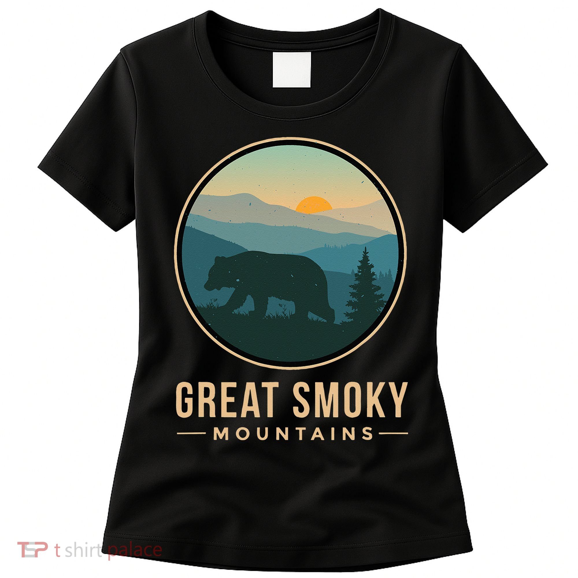 Great Smoky Mountains National Park Retro Bear Women's T-Shirt