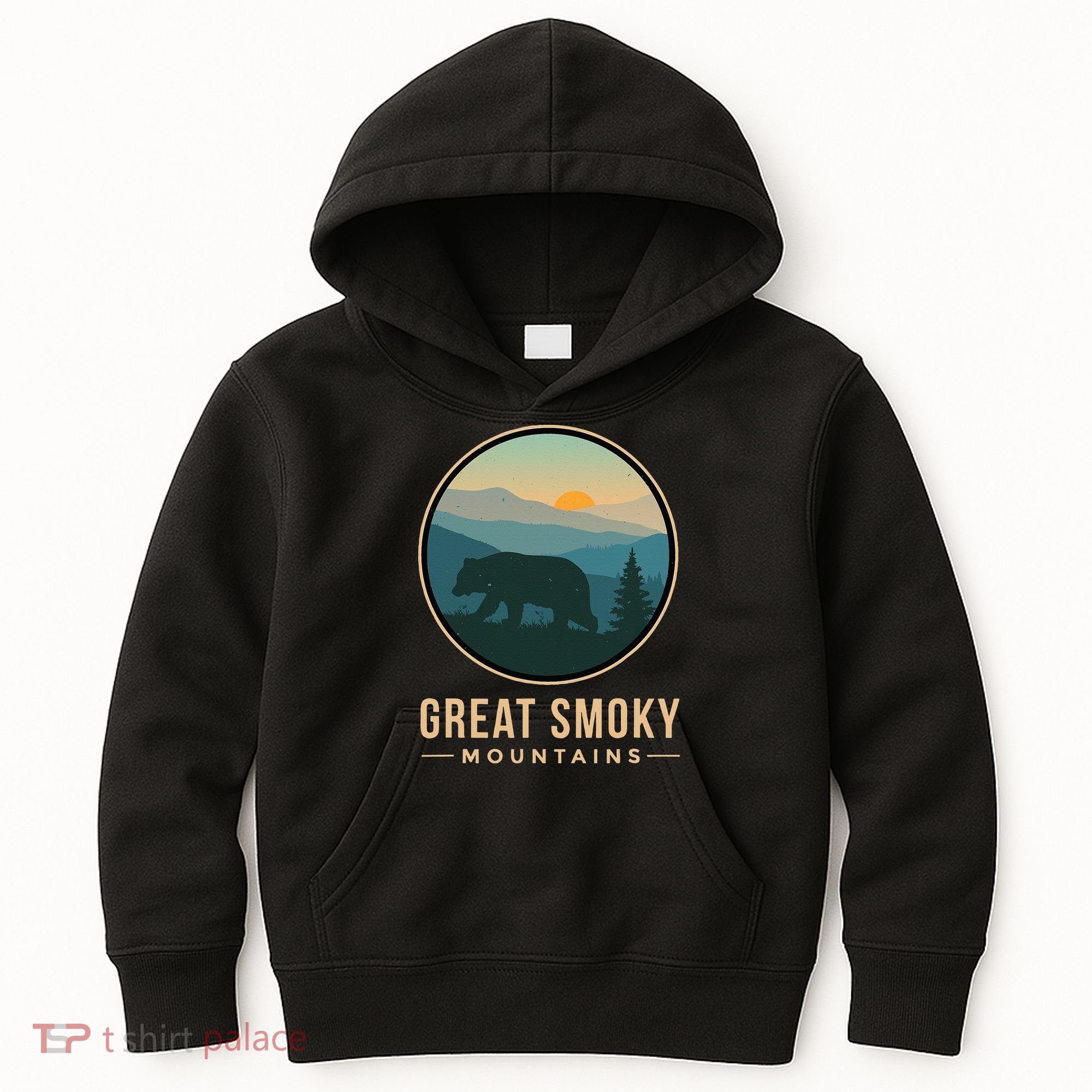 Great Smoky Mountains National Park Retro Bear Kids Hoodie