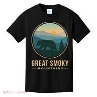 Great Smoky Mountains National Park Retro Bear Kids T-Shirt thumb 0
