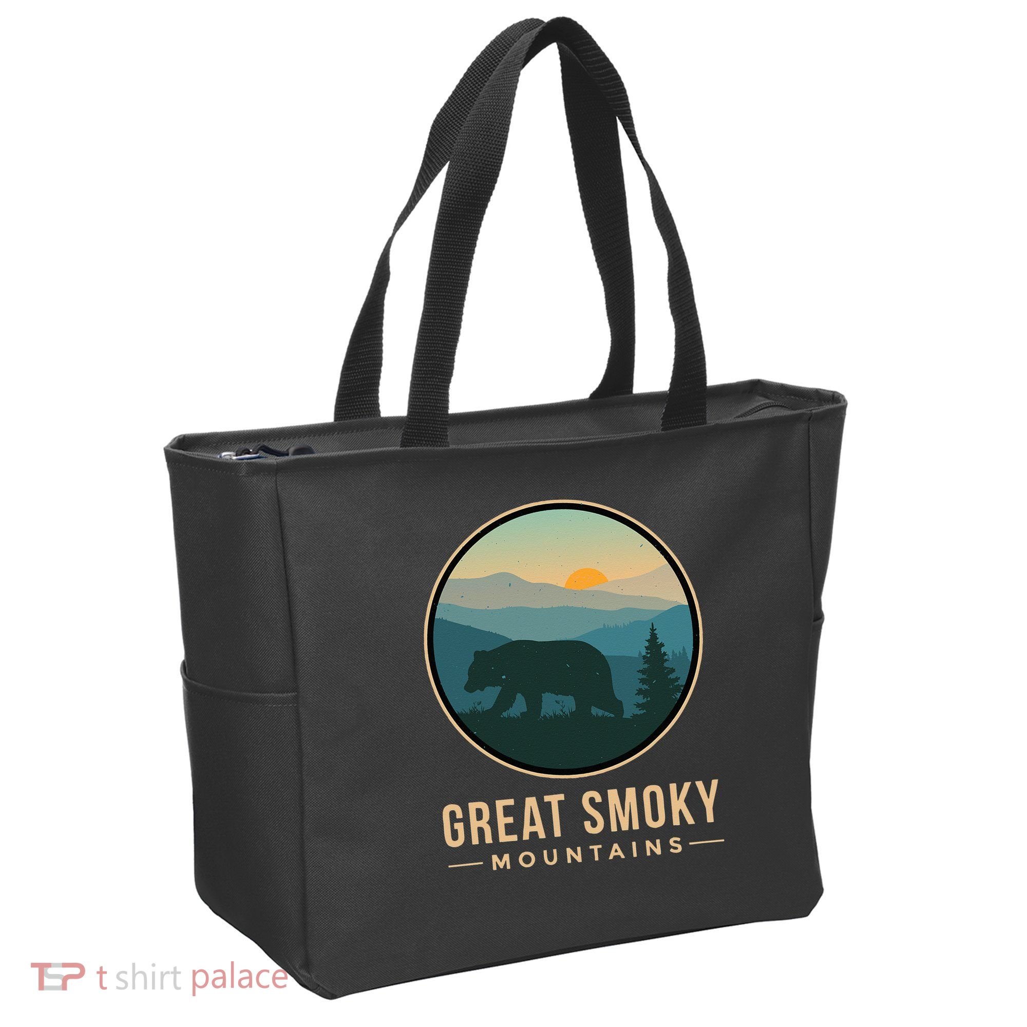 Great Smoky Mountains National Park Retro Bear Tote Bag