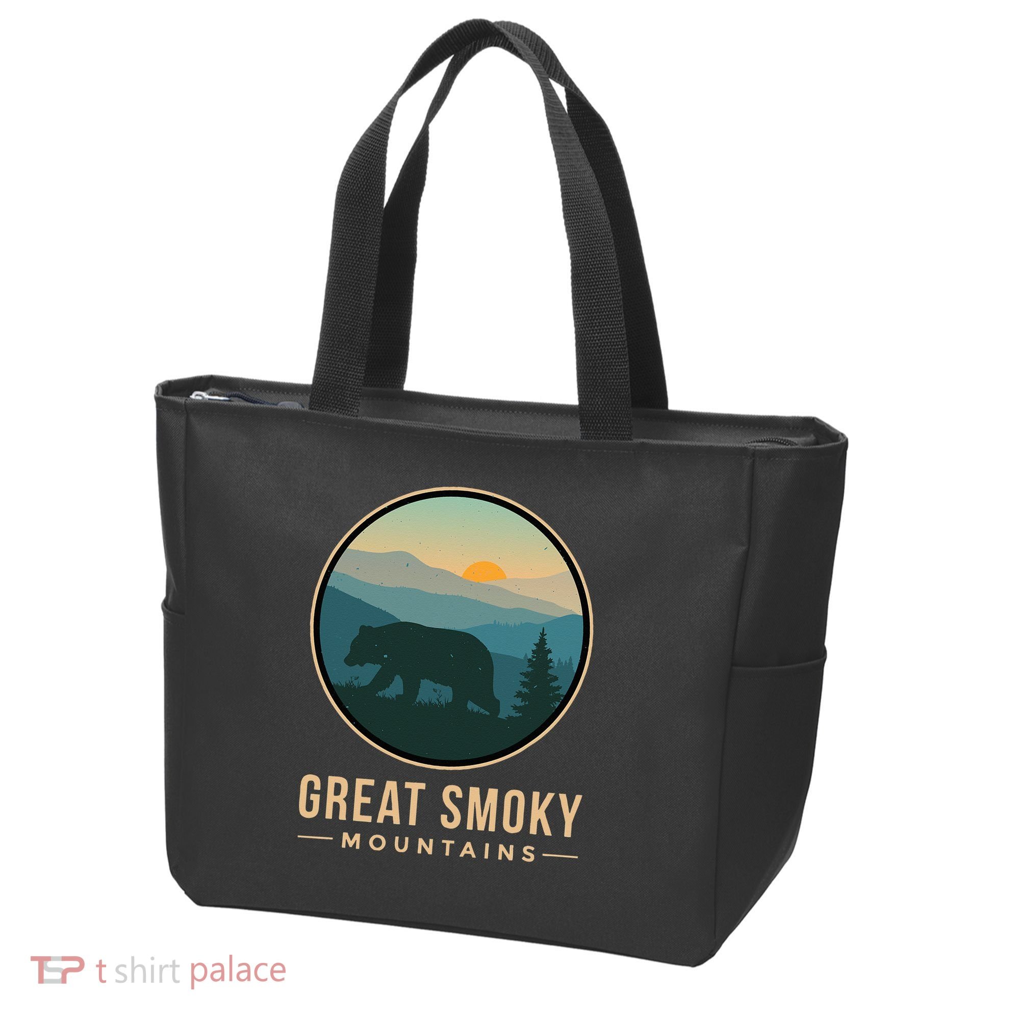 Great Smoky Mountains National Park Retro Bear Tote Bag